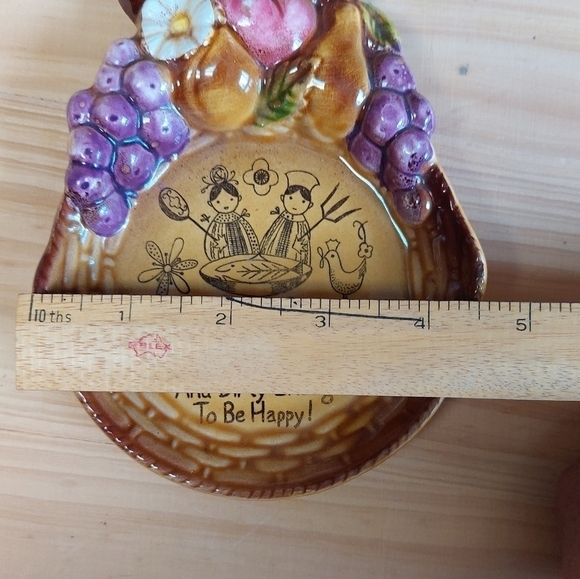 Vintage Giftcraft Ceramic "My Kitchen is Clean..." Wall Plaque/ Spoon Rest - Picture 5 of 5